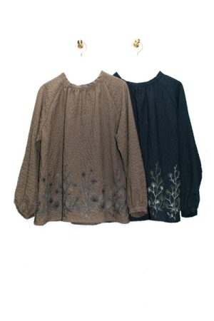7129-BN_先染千鳥レースチュニック(身丈68)_￥19,580(税込)