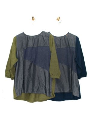 8107-AO_17:-BD天竺T・チュニック(身丈64)(7分袖)_￥15,180(税込)