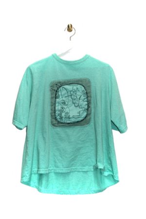 9008-BO_グラフィティーレースパッチT・シャツ(5分袖)_￥9,680(税込)