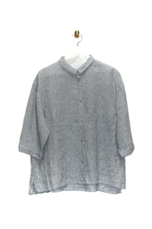 9112-AO_先染ブラウス(5分袖)_￥19,580(税込)